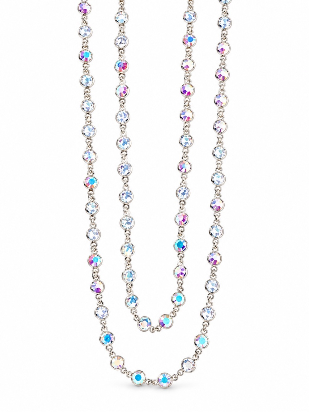 Touchstone Crystal Chanelle Aurora Borealis Necklace.